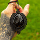 Druzy Onyx • macrame necklace