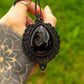 Druzy Onyx • macrame necklace