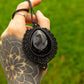 Druzy Onyx • macrame necklace