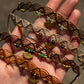 crystal macrame anklet