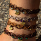 crystal macrame anklet