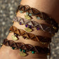 crystal macrame anklet