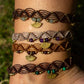 crystal macrame anklet
