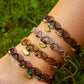 crystal macrame anklet