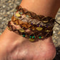 crystal macrame anklet