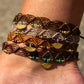 crystal macrame anklet