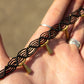 triangle macrame anklet