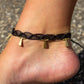 triangle macrame anklet