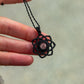 Grey Moonstone macrame necklace