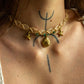 shell, star & Turquoise macrame choker necklace