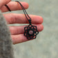 Grey Moonstone macrame necklace