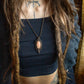 Peach Amazonite • macrame necklace