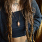 Peach Amazonite • macrame necklace