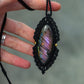 Labradorite macrame necklace