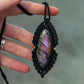 Labradorite macrame necklace