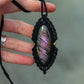 Labradorite macrame necklace