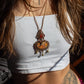 Red Jasper & Maligano Jasper macrame necklace