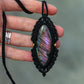 Labradorite macrame necklace