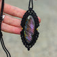 Labradorite macrame necklace