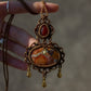 Red Jasper & Maligano Jasper macrame necklace