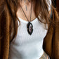 Labradorite macrame necklace