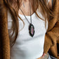 Labradorite macrame necklace