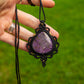 Charoite • macrame necklace