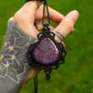 Charoite • macrame necklace