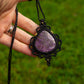 Charoite • macrame necklace