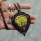 Labradorite macrame necklace