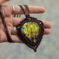 Labradorite macrame necklace