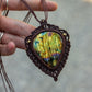 Labradorite macrame necklace