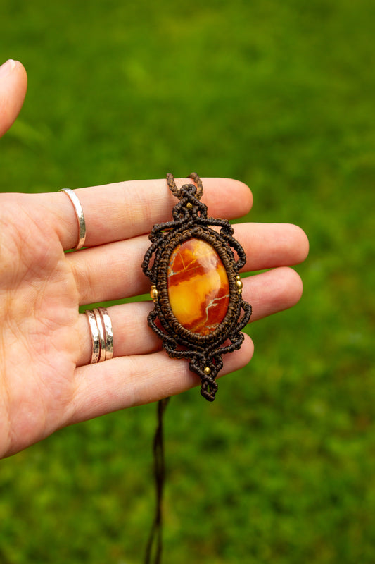 Mookaite • macrame necklace