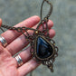 Black Druzy Onyx necklace