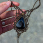 Black Druzy Onyx necklace