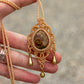 Ammonite macrame necklace