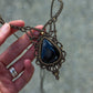 Black Druzy Onyx necklace