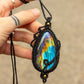 Labradorite • macrame necklace
