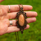 Peach Amazonite • macrame necklace
