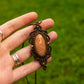 Peach Amazonite • macrame necklace