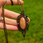 Peach Amazonite • macrame necklace