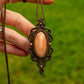Peach Amazonite • macrame necklace