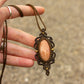 Peach Amazonite • macrame necklace