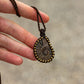 Ammonite macrame necklace