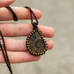 Ammonite macrame necklace