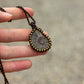 Ammonite macrame necklace