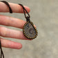 Ammonite macrame necklace