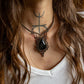 Black Druzy Onyx necklace