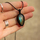 crystal macrame necklace