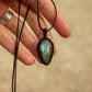 crystal macrame necklace